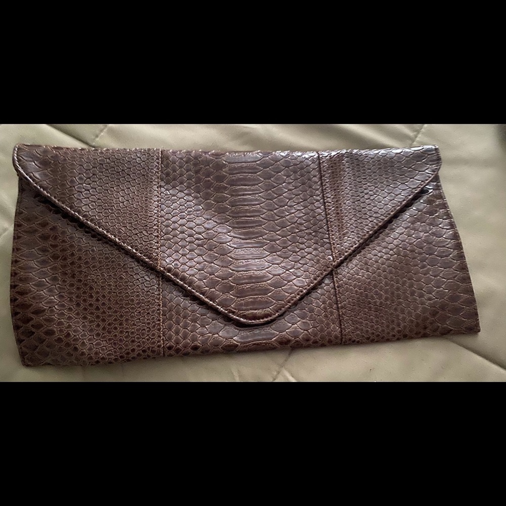 Faux leather clutch for sale!